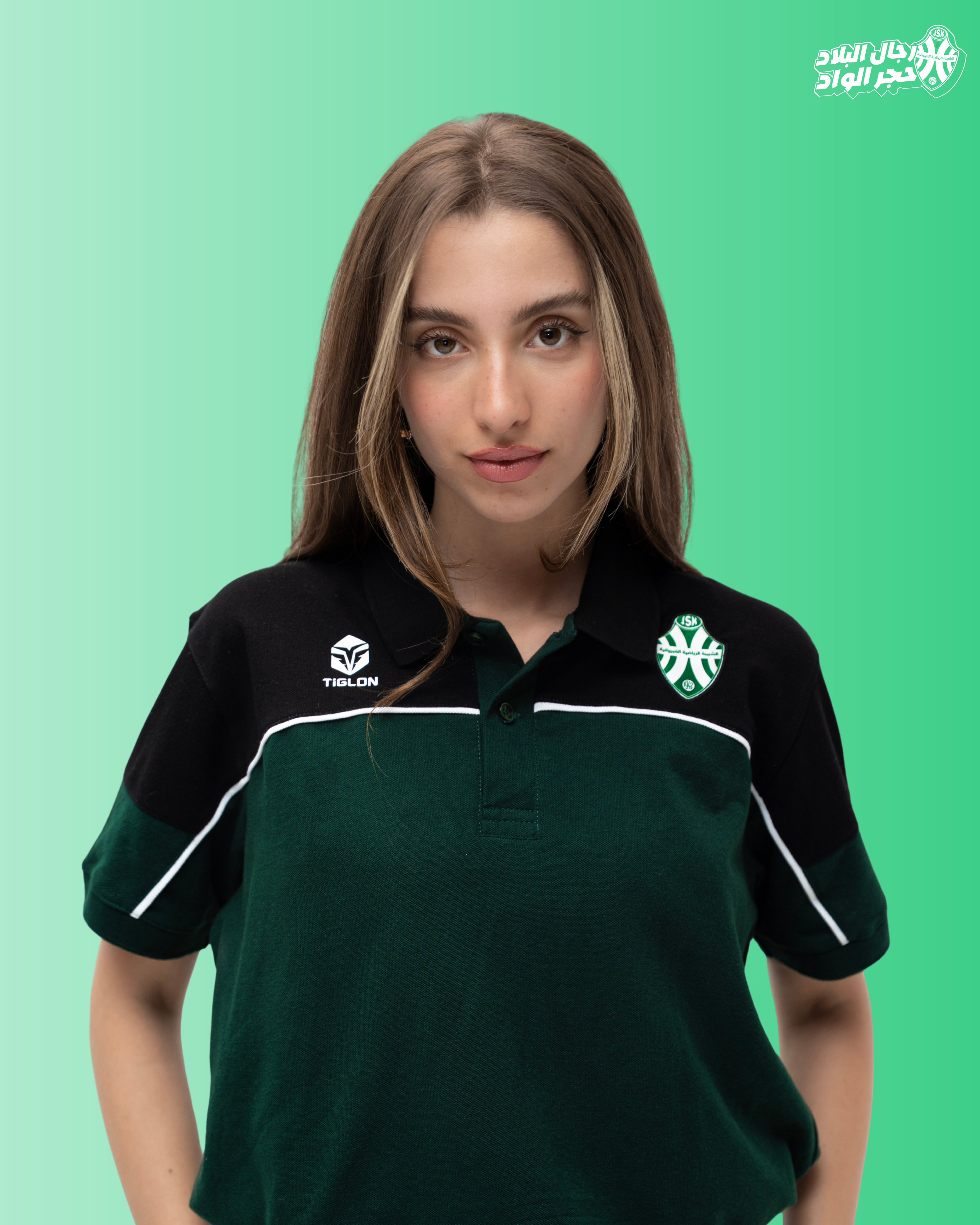 Polo Officiel JS Kairouan x Tiglon – Vert & Noir