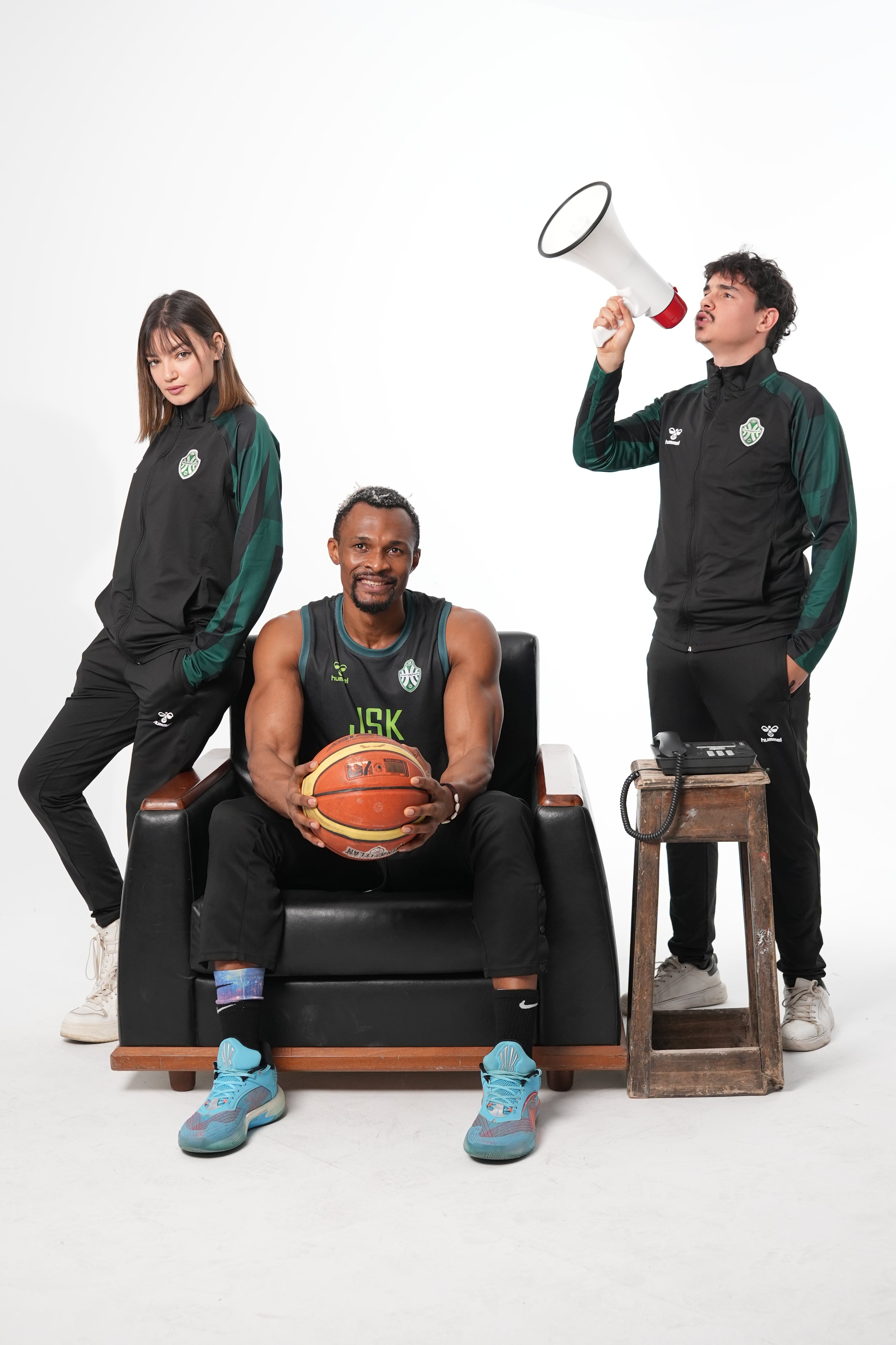 Survêtement officiel JS Kairouan adulte noir et vert